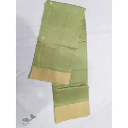 Padmapriya | Handwoven Chanderi saree - Light Green