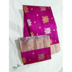 Padmapriya | Handwoven Chanderi Silk Saree - Purple