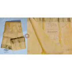 Padmapriya | Handwoven Chanderi Silk saree - Light Yellow