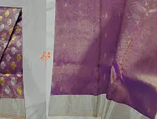Padmapriya | Handwoven Chanderi Silk Saree - Purple