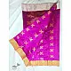 online Handwoven Chanderi Silk Magenta Saree 