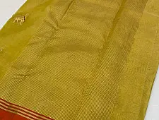 Padmapriya | Handwoven Silk - Chanderi Saree With Nandi Motif
