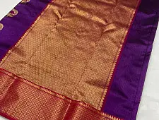 Padmapriya | Handwoven Silk - Chanderi Saree With Golden Broad Border