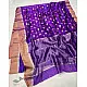 online Handwoven Silk - Chanderi Violet Zari Checks Saree