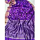 online Handwoven Silk - Chanderi Violet Zari Checks Saree