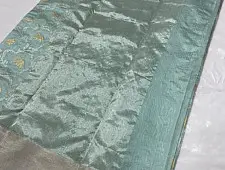 Padmapriya | Handwoven Silk - Chanderi Silver Border Saree