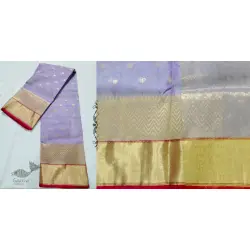 Padmapriya | Handwoven Silk - Chanderi Golden Border Saree