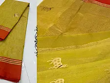 Padmapriya | Handwoven Silk - Chanderi Saree With Nandi Motif