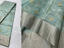 Padmapriya | Handwoven Silk - Chanderi Silver Border Saree
