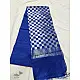 online Chanderi Silk Handwoven Saree - Blue Silver Checks Pallu