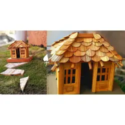 Handmade From Bamboo - Miniature Tribal Hut House