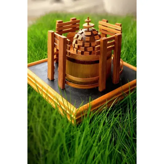 shop Handmade From Bamboo - Miniature Sanchi Stupa