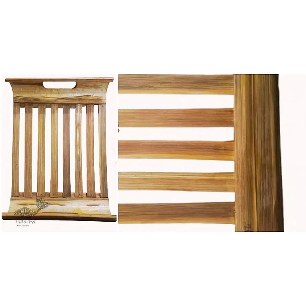 shop handmade bamboo Strip Serving Tray 
