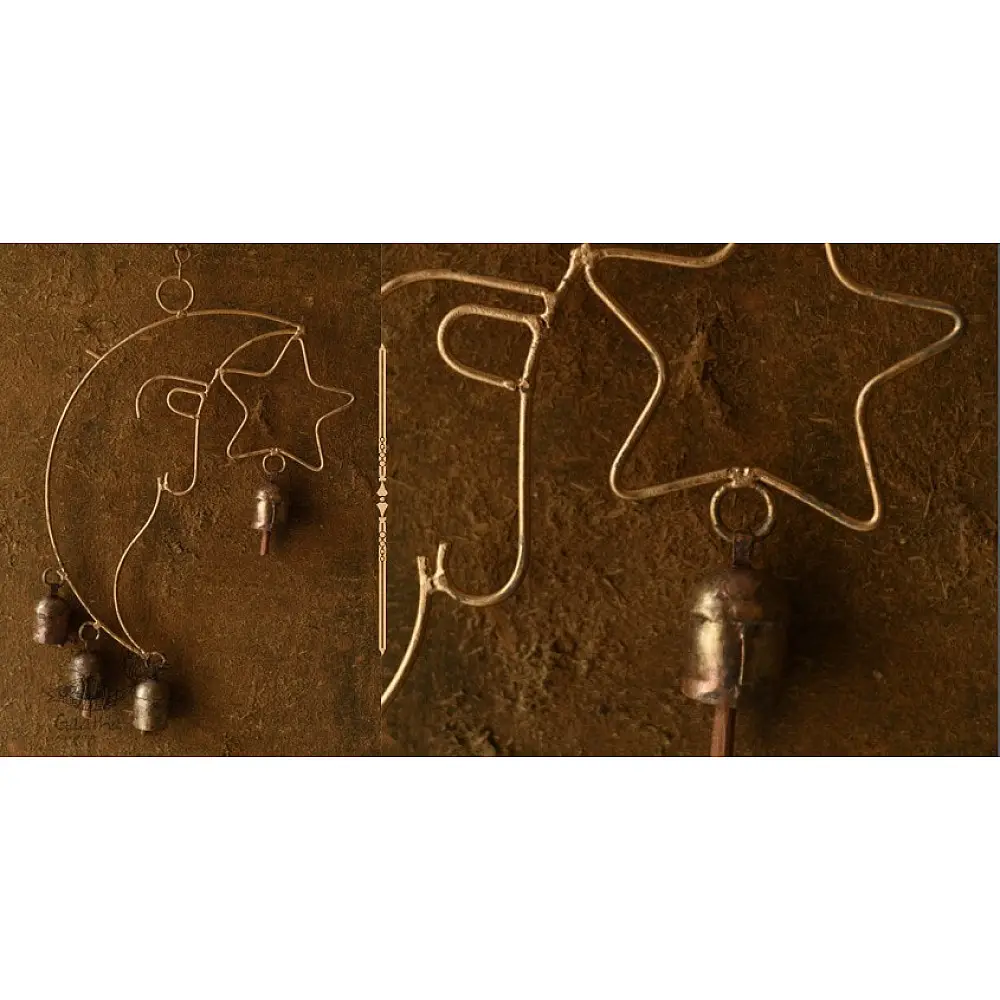 shop Kutch Hanging Metal Bell - Moon & Star