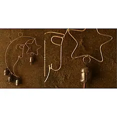 Jingles & Carrolls ~ Kutch Hanging Metal Bell - Moon & Star