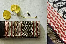 पलक ⚛ Dabu Printed . Embroidered Chanderi Saree ⚛ 4