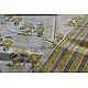 Handloom Chanderi yellow flower Printed Saree 