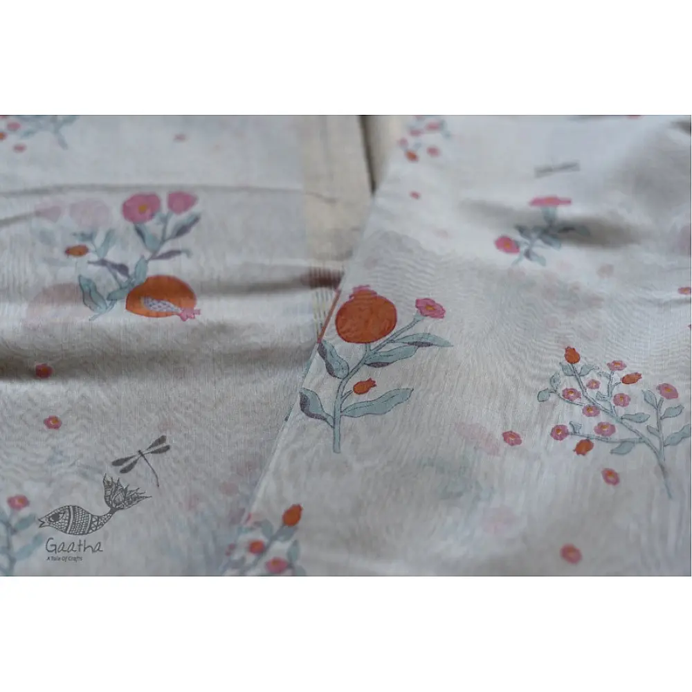 Handloom Chanderi Printed Saree - 1