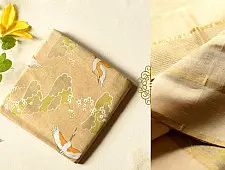 Manjula | Handloom Chanderi Tissue Silk Saree - Beige