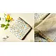 Handwoven Printed Chanderi White Based Saree - Flowers Printed