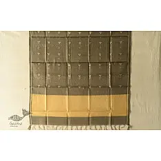 Maalti . मालती | Chanderi Woven Boota Grey Dupatta