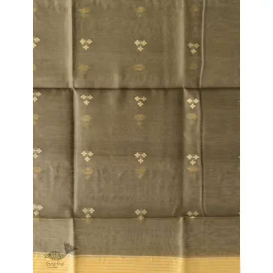 shop Chanderi Woven Boota Grey Dupatta