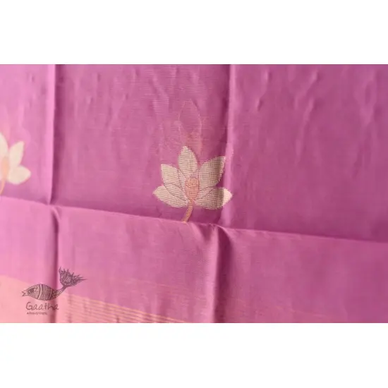 shop Chanderi Woven Boota Dupatta Lotus Motif