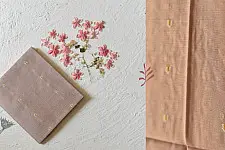 Maalti . मालती | Chanderi Woven Boota Dupatta - Light Brown