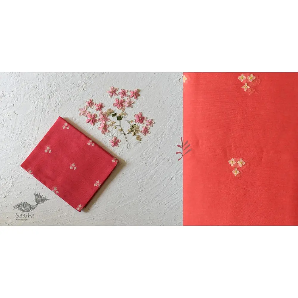 shop Chanderi Woven Boota Red Dupatta