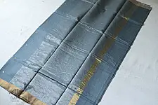 Satyawati | Handloom Chanderi Woven Boota Saree - Bluish Grey 