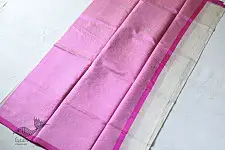 Satyawati | Handloom Chanderi Saree - Woven Tulip Flowers