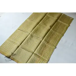 Satyawati | Handloom Chanderi Woven Zari Checks Yellow Saree