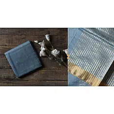 Satyawati | Handloom Chanderi Woven Boota Saree - Bluish Grey 