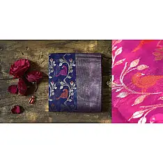 Satyawati ⚛ Handloom Chanderi Zari Full Jaal Saree ⚛ 9