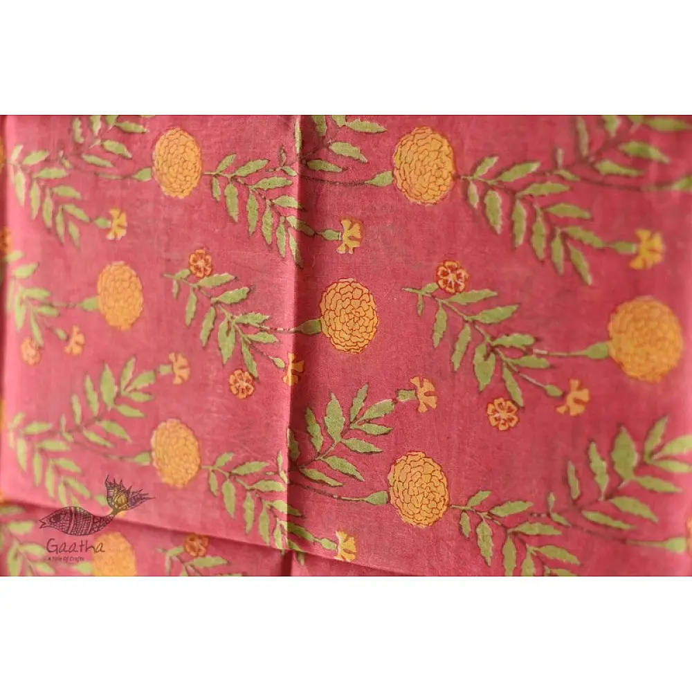 shop Block Printed Chanderi Dupatta