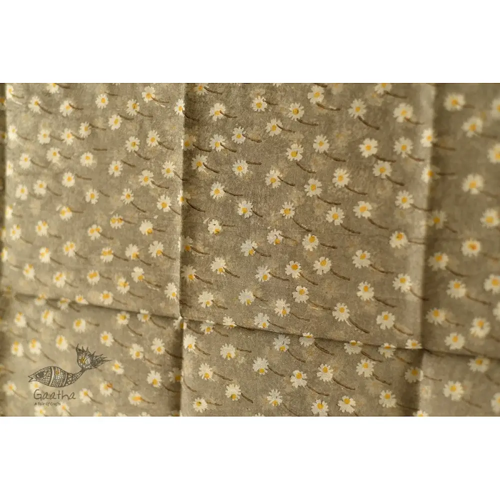 shop Block Printed Chanderi Dupatta - Grey