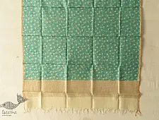 Nisarg . निसर्ग ❣ Block Printed Chanderi Dupatta - Sky Blue
