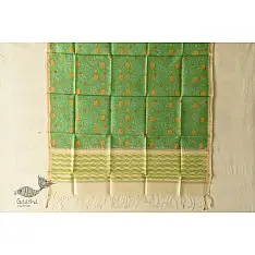 Nisarg . निसर्ग ❣ Block Printed Chanderi Green Dupatta