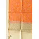 shop Block Printed Chanderi Orange Dupatta