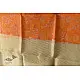shop Block Printed Chanderi Orange Dupatta