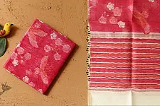 Nisarg . निसर्ग ❣ Block Printed Chanderi Dupatta - Bird Motif