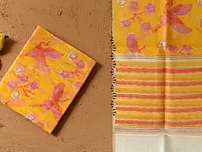 Nisarg . निसर्ग ❣ Block Printed Chanderi Dupatta - Crane Bird Motif