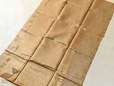 Manjula ~ Handloom Printed Chanderi Saree - Grey