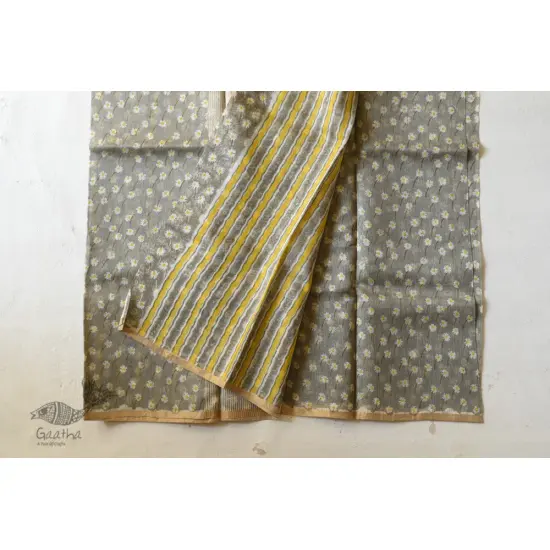 Handloom Printed Chanderi Saree