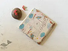Manjula ~ Handloom Printed Chanderi Saree - Lotus & Duck Motif