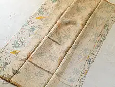 Manjula ~ Handloom Printed Chanderi Saree - Parrot Motif