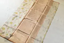 Manjula ~ Handloom Printed Chanderi Saree - Peacock Motif