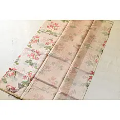 Manjula ~ Handloom Pink Flowers Printed Chanderi Saree