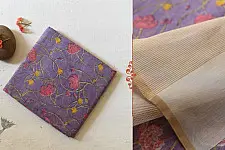 Manjula ~ Handloom Flower Printed Chanderi Saree