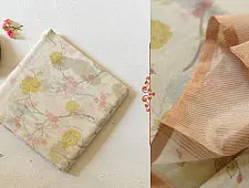 Manjula ~ Handloom Printed Chanderi Saree - Peacock Motif